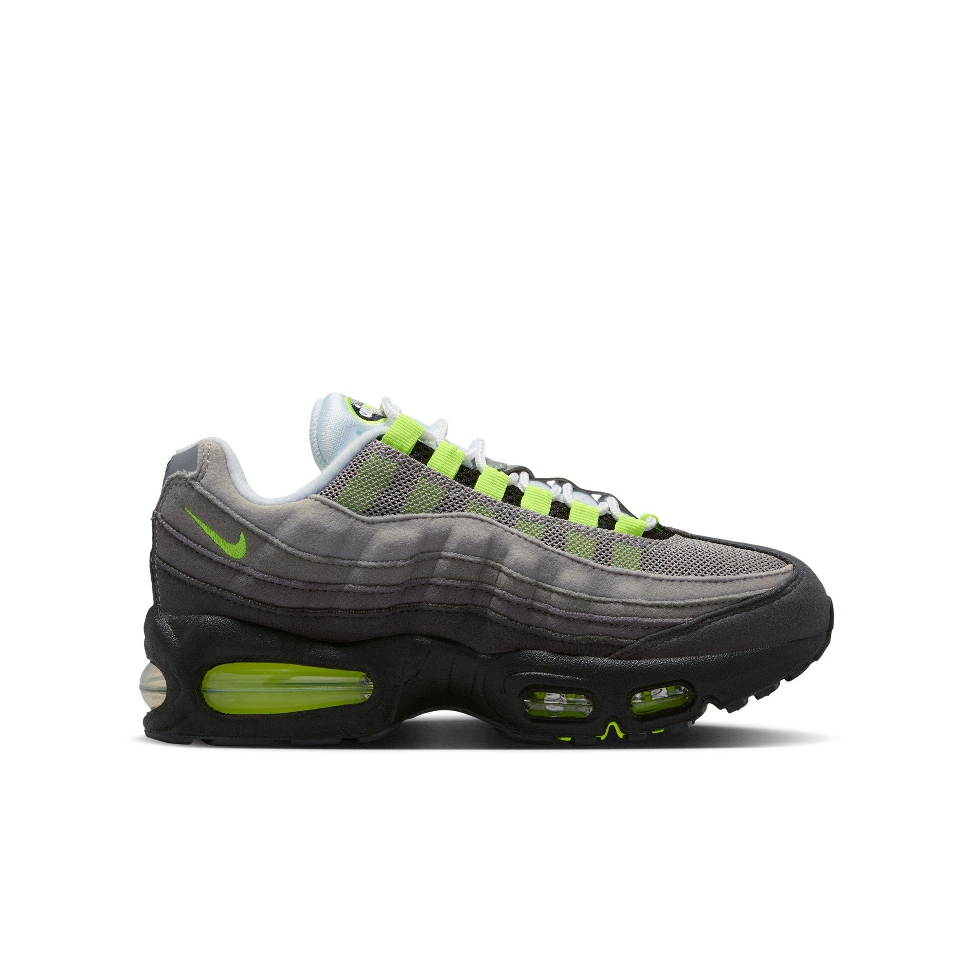 Nike Air Max 95 "Big Bubble" Grade School Kids' Shoe - BLACK/NEON YELLOW/ANTHRACITE